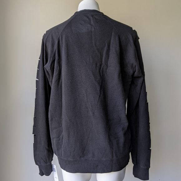 Guns N' Roses Graphic Distressed Cut-Out Sweatshirt, Black L NWT - Picture 7 of 7